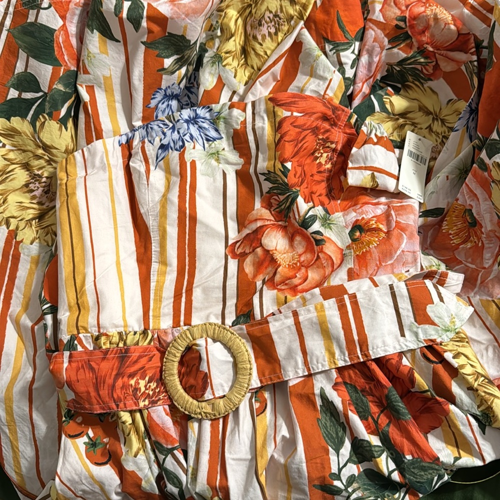 ✨ Anthropologie Belted A-Line Midi Dress Sz M - Picture 6 of 6